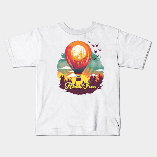 Roam Free Kids T-Shirt by Printashopus